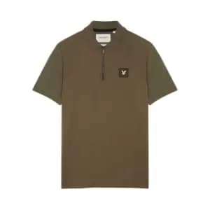 Image of Lyle and Scott Lyle and Scott Contrast Short Sleeve Polo Shirt Mens - Green