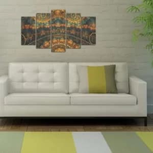 Image of 5ABSMDF-54 Multicolor Decorative MDF Painting (5 Pieces)