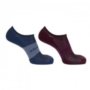 Image of Salomon Sonic 2Pk Scks 13 - Wine/Denim