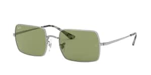 Image of Ray-Ban 0Rb1969 Rectangle Sunglasses - Silver