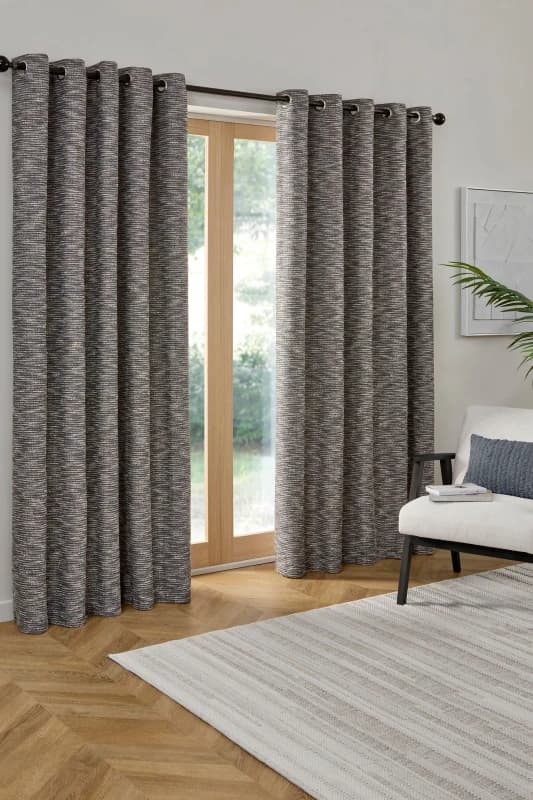 Image of Curtina Talon Jacquard Ready Made Eyelet Curtains Blue