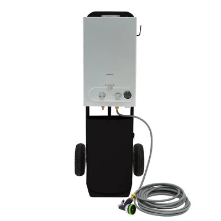 Image of Monstershop 18L Portable Horse Shower Instant Gas Hot Water Heater LPG Boiler Trolley Black Black