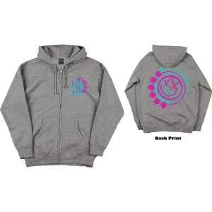Image of Blink-182 - Double Six Arrow Smiley Unisex X-Large Hoodie - Grey