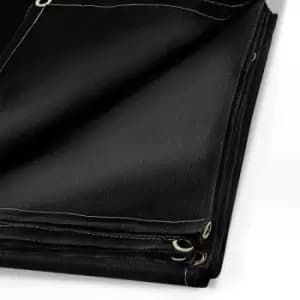 Image of VEVOR Welding Blanket Fiberglass Blanket Heavy-Duty Fire Retardant Blanket for Easy Hanging and Protection from Sparks & Splatters (8'X10', Black)