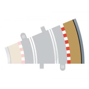 Image of Radius 2 Curve Outer Borders 22.5° (Set Of 4) Scalextric Accessory Pack