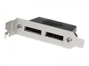 Image of StarTech.com 2 Port Low Profile SATA to eSATA Plate Adapter - F/M - Se