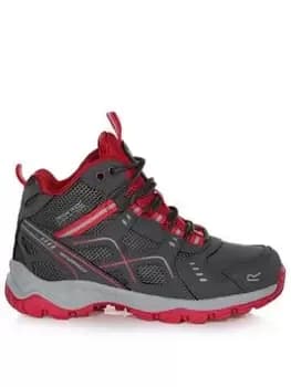 Image of Regatta Vendeavour Junior Walking Boot, Grey/Pink, Size 11 Younger