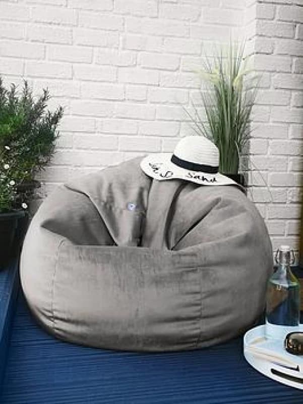 Image of Rucomfy Slouchbag Velvet Beanbag Blue QJHPP Unisex