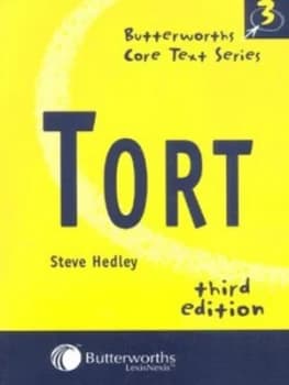 Image of Tort by Steve Hedley Book