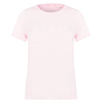 Image of Guess 1981 Logo T Shirt - Pink