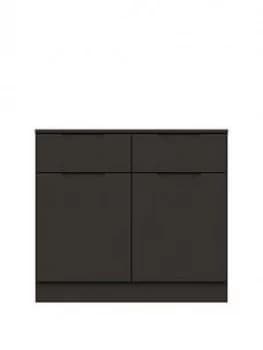 Image of Bilbao Ready Assembled Compact High Gloss Sideboard - Graphite
