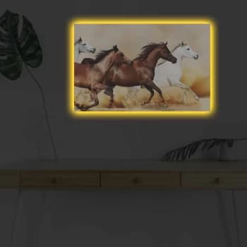 Image of 4570DHDACT-113 Multicolor Decorative LED Lighted Canvas Painting