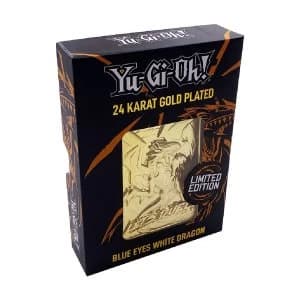 Image of Blue Eyes White Dragon (Yu-Gi-Oh) Gold Limited Edition Collectable Ingot