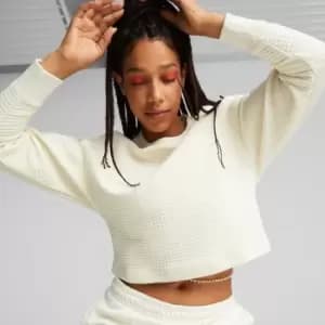 Image of Classics Quilted Crew Sweatshirt in Cotton Mix