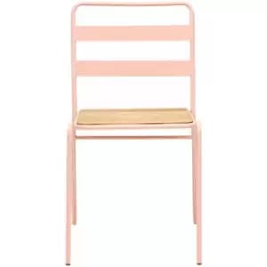 Image of Premier Housewares District Pink Metal Chair
