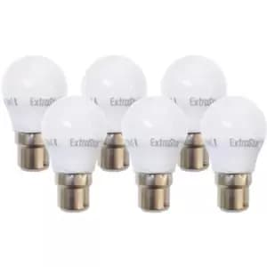 Image of 6W LED G45 Golf Ball Bulb B22 Day Light 6500K (Pack of 6)