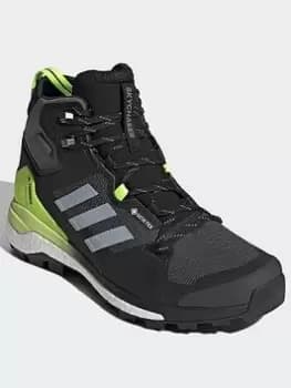 Image of adidas Terrex Skychaser 2 Mid Gore-tex Hiking Shoes, Black/Silver/Grey, Size 8.5, Men