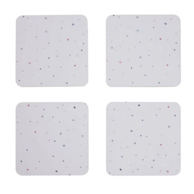 Image of Premier Housewares Speckled Speckle 4Pc Wild Cottage Coasters White