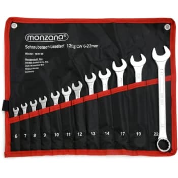 Image of Monzana - 25 pcs Open-ended Spanner and Ring Spanner Set - 6-32mm - Tool Steel 2