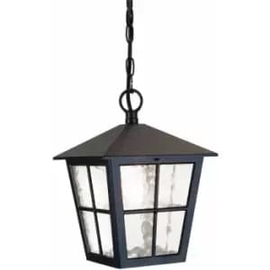Image of IP43 1 Bulb Chain Lantern Light Black LED E27 100W Bulb External d00210