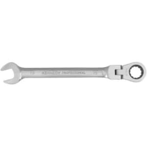 Image of Metric Combination Ratchet Spanner, Flexible Head, 15MM