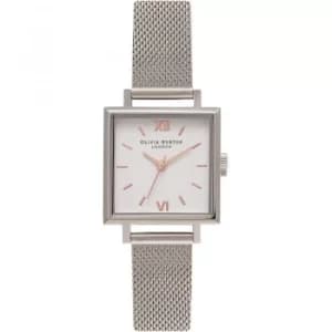 Image of Square Dials Silver Mesh Watch