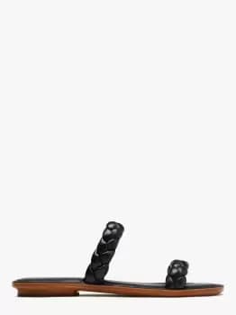 Image of Kate Spade Miami Slide Sandals, Black, 5