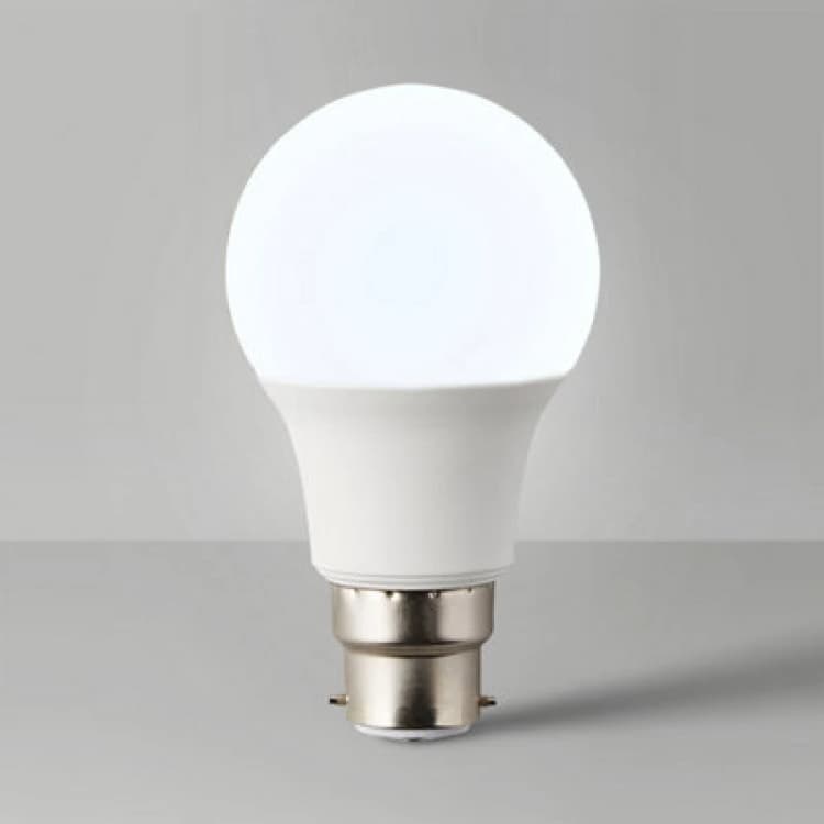 Image of ValueLights 3 Pack B22 White Thermal Plastic GLS LED 6W Warm White 3000K 500lm Light Bulb White