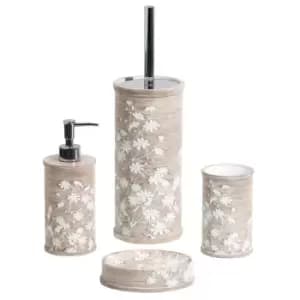 Image of Showerdrape Linen Bathroom Accessories - Set Of 4