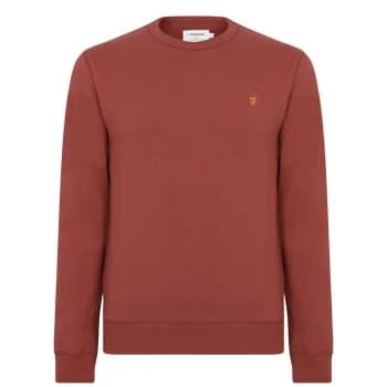 Image of Farah Tim Crew Sweatshirt - Smoky Mauve 523