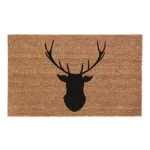 Image of Premier Housewares Natrual Coir Doormat - Stag