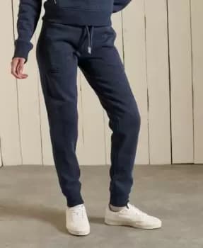 Image of Superdry Womens Vintage Logo Embroidered Joggers Navy / Vintage Navy Marl - Size: 16