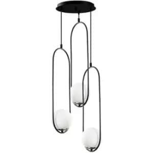 Image of Cristal Model 7 Deco 3-Light Globe Cluster Pendant lamp