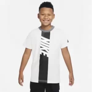 Image of Nike Amplify Tee Junior Boys - White