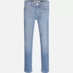 Image of Calvin Klein Girls Skinny Mr Mid Blue Jeans - Mid Blue - 8 Years