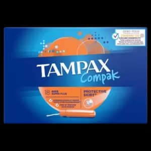 Image of Tampax Compak Super Plus Tampons Applicator 18 Tampons