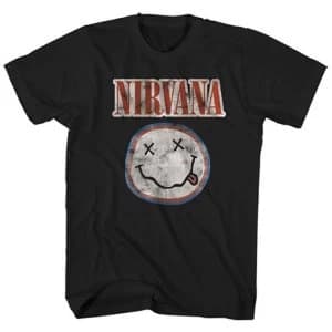 Image of Nirvana - Distressed Logo Unisex Large T-Shirt - Black