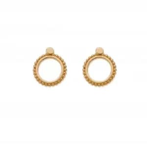 Image of Gold New Moon Stud Earrings GEST3391