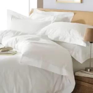 Image of Oxford 200TC Border Panel Duvet Cover Set White
