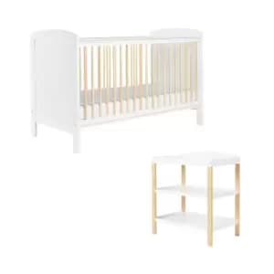 Image of Ickle Bubba Coleby Classic Cot Bed and Open Changer - Scandi White