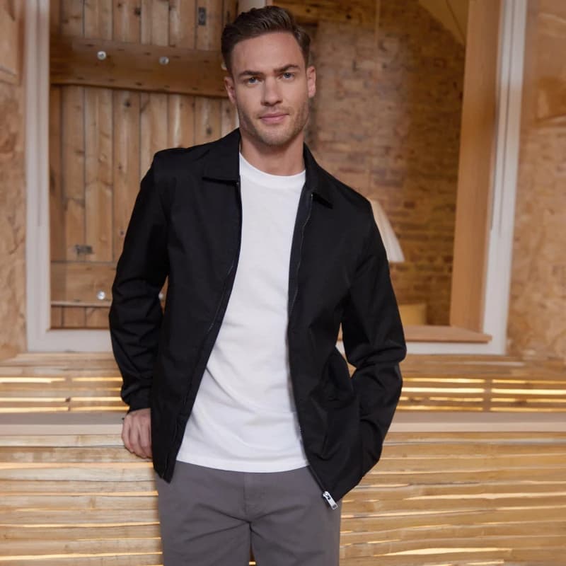 Image of Threadbare 'Alli' Collared Lightweight Zip-Through Jacket Black