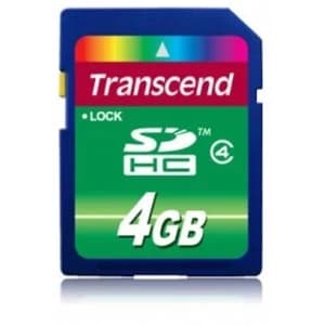 Image of Transcend 4GB Secure Digital High Capacity Flash Card Class 4 TS4GSDHC4