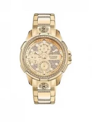 Image of Versus Versace 6Eme Arrondissment Crystal Mens Watch Gold, Men