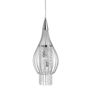 Image of Rocket 2 Light Ceiling Pendant Chrome with Glass Crystals, G9