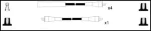 Image of Remax HT Ignition Leads Cable Set Resistive Cable 5 Leads AUTOBIANCHI A 112