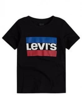 Image of Levis Boys Short Sleeve Sports Logo T-Shirt - Black, Size 8 Years