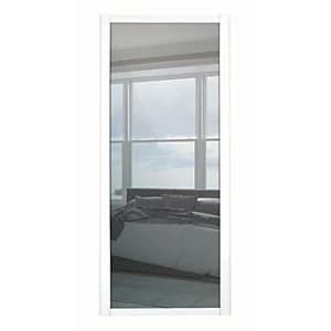 Image of Spacepro 1 Panel Shaker White Frame Mirror Door - 610mm