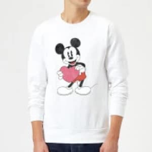 Image of Disney Mickey Mouse Heart Gift Sweatshirt - White - S