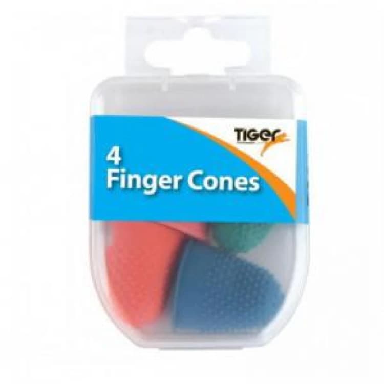Image of ValueX Finger Thimblet Cones Assorted Colours and Sizes (Pack 4)...
