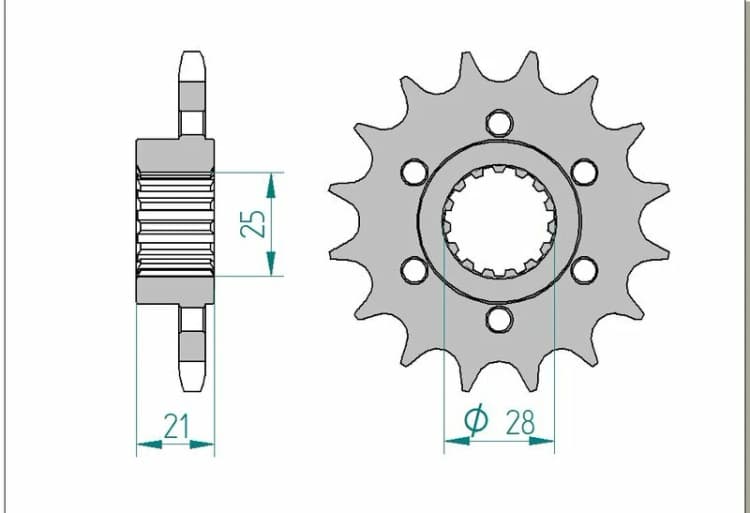 Image of AFAM Steel Standard Front Sprocket 37600 - 525